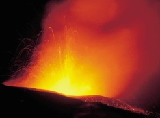 Etna eruption in Italy
